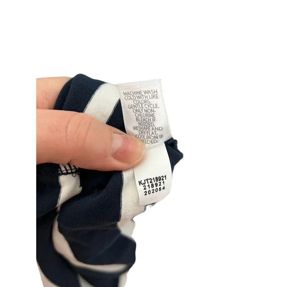 J. Jill Wearever Blue & Cream Striped Cardigan Size XL Lycra Stretch Women’s - Picture 7 of 7